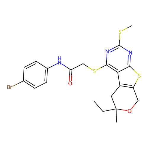 C21H22BrN3O2S3 structure