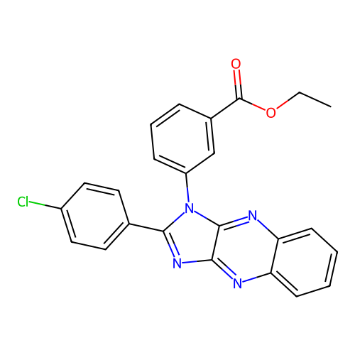 ethyl 3-(2-(4-chlorophenyl)-1H-imidazo[4,5-b]quinoxalin-1-yl)benzoate structure