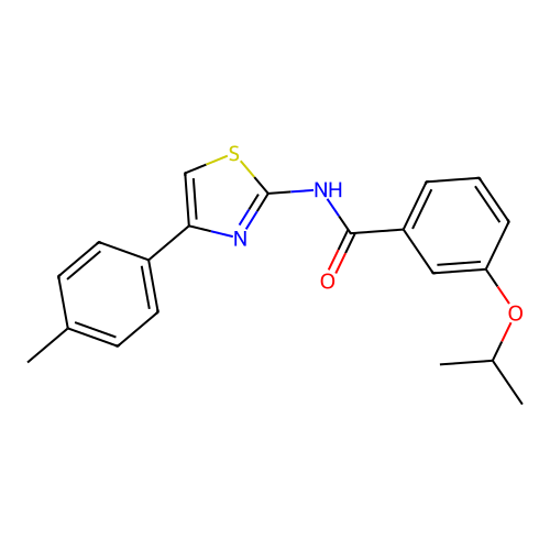 3-isopropoxy-N-(4-(p-tolyl)thiazol-2-yl)benzamide structure
