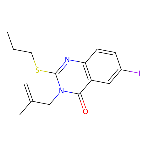 6-iodo-3-(2-methylallyl)-2-(propylthio)quinazolin-4(3H)-one structure