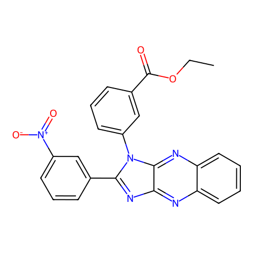 ethyl 3-(2-(3-nitrophenyl)-1H-imidazo[4,5-b]quinoxalin-1-yl)benzoate structure