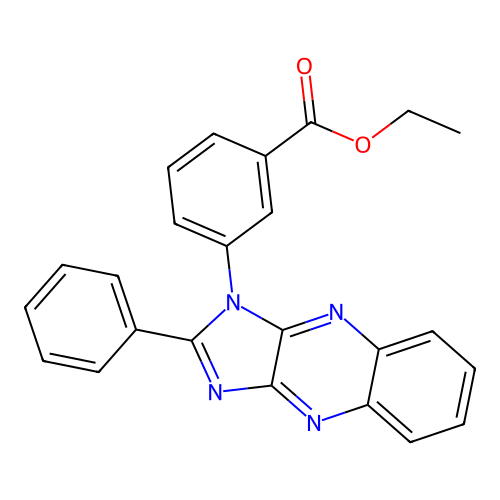 ethyl 3-(2-phenyl-1H-imidazo[4,5-b]quinoxalin-1-yl)benzoate structure