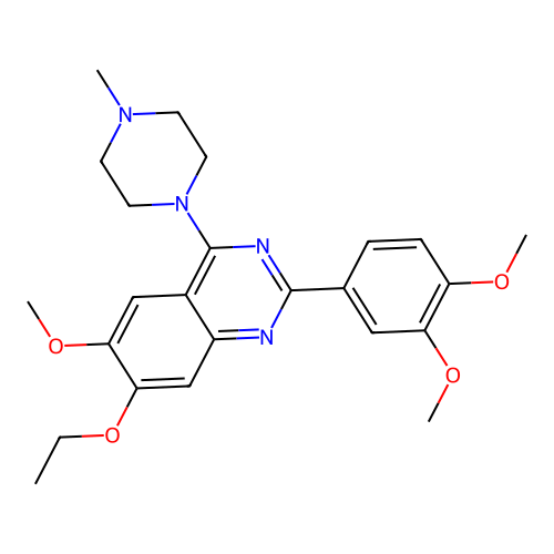 2-(3,4-Dimethoxyphenyl)-7-ethoxy-6-methoxy-4-(4-methylpiperazin-1-yl)quinazoline structure