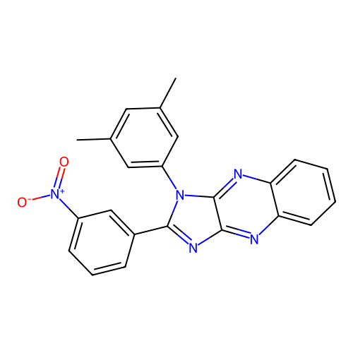 1-(3,5-dimethylphenyl)-2-(3-nitrophenyl)-1H-imidazo[4,5-b]quinoxaline structure