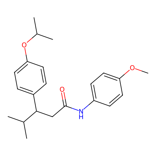 3-(4-Isopropoxyphenyl)-N-(4-methoxyphenyl)-4-methylpentanamide structure