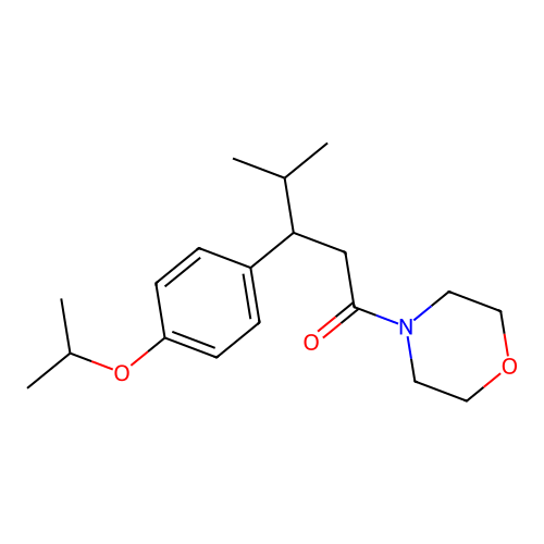 3-(4-Isopropoxyphenyl)-4-methyl-1-morpholinopentan-1-one structure