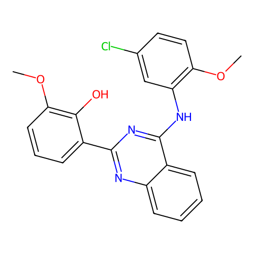 2-(4-((5-Chloro-2-methoxyphenyl)amino)quinazolin-2-yl)-6-methoxyphenol structure