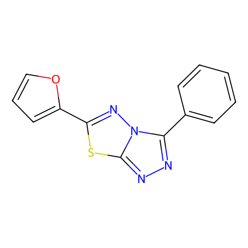 6-(2-Furyl)-3-phenyl[1,2,4]triazolo[3,4-b][1,3,4]thiadiazole structure