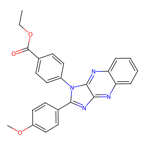 ethyl 4-(2-(4-methoxyphenyl)-1H-imidazo[4,5-b]quinoxalin-1-yl)benzoate structure