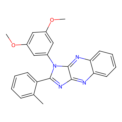 1-(3,5-dimethoxyphenyl)-2-(2-methylphenyl)-1H-imidazo[4,5-b]quinoxaline structure
