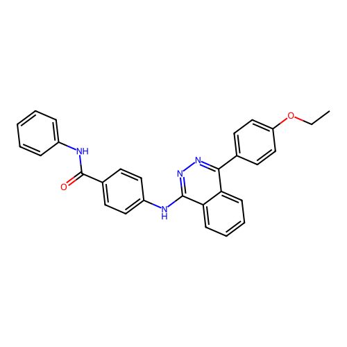 4-((4-(4-ethoxyphenyl)phthalazin-1-yl)amino)-N-phenylbenzamide structure