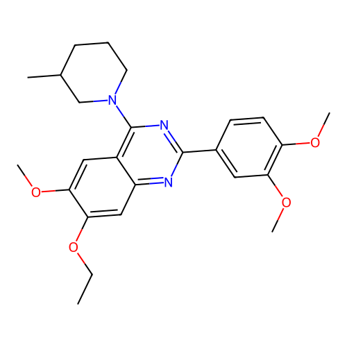 2-(3,4-Dimethoxyphenyl)-7-ethoxy-6-methoxy-4-(3-methylpiperidin-1-yl)quinazoline structure