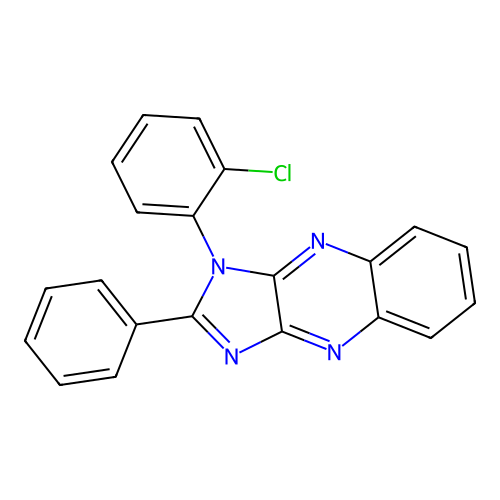 1-(2-chlorophenyl)-2-phenyl-1H-imidazo[4,5-b]quinoxaline structure