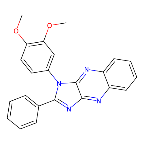 1-(3,4-dimethoxyphenyl)-2-phenyl-1H-imidazo[4,5-b]quinoxaline structure