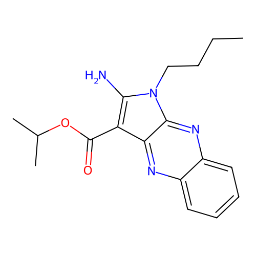 propan-2-yl 2-amino-1-butyl-1H-pyrrolo[2,3-b]quinoxaline-3-carboxylate structure