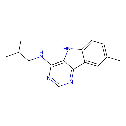 8-methyl-N-(2-methylpropyl)-5H-pyrimido[5,4-b]indol-4-amine structure