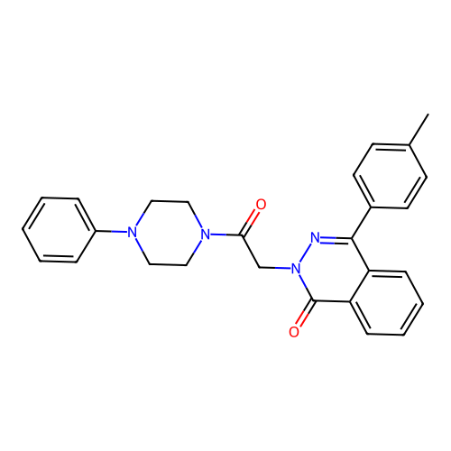 4-(4-methylphenyl)-2-[2-oxo-2-(4-phenylpiperazin-1-yl)ethyl]phthalazin-1(2H)-one structure