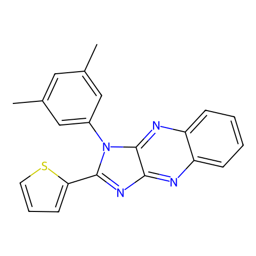 1-(3,5-dimethylphenyl)-2-(thiophen-2-yl)-1H-imidazo[4,5-b]quinoxaline structure