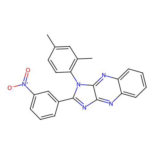 1-(2,4-dimethylphenyl)-2-(3-nitrophenyl)-1H-imidazo[4,5-b]quinoxaline structure