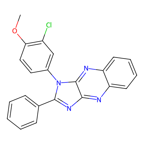 1-(3-chloro-4-methoxyphenyl)-2-phenyl-1H-imidazo[4,5-b]quinoxaline structure