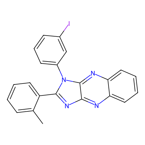 1-(3-iodophenyl)-2-(2-methylphenyl)-1H-imidazo[4,5-b]quinoxaline structure