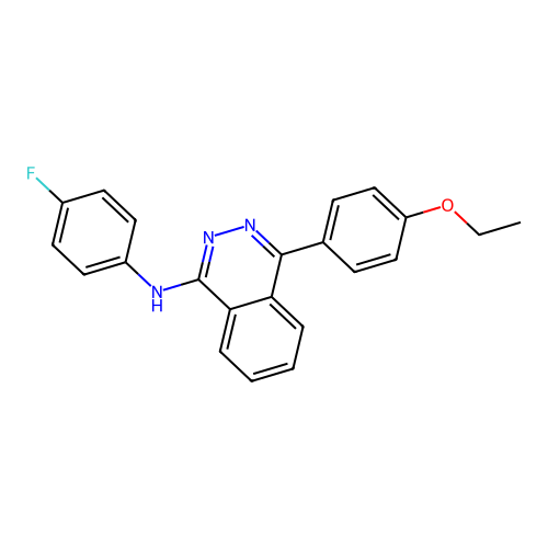 4-(4-ethoxyphenyl)-N-(4-fluorophenyl)phthalazin-1-amine structure