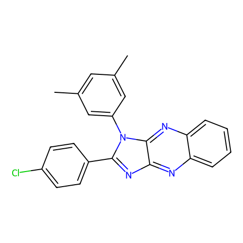 2-(4-chlorophenyl)-1-(3,5-dimethylphenyl)-1H-imidazo[4,5-b]quinoxaline structure