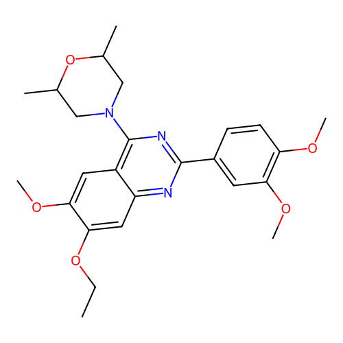 2-(3,4-Dimethoxy-phenyl)-4-(2,6-dimethyl-morpholin-4-yl)-7-ethoxy-6-methoxy-quinazoline structure