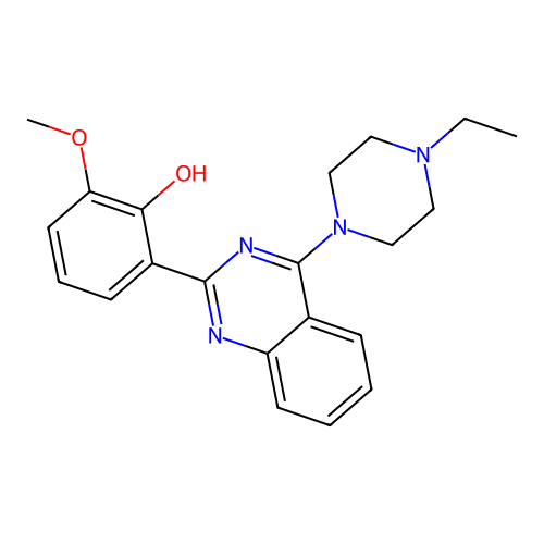 2-[4-(4-Ethyl-piperazin-1-yl)-quinazolin-2-yl]-6-methoxy-phenol structure