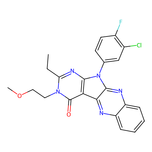 C23H19ClFN5O2 structure