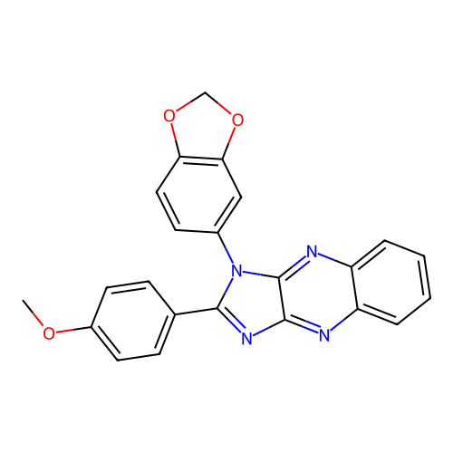1-(1,3-benzodioxol-5-yl)-2-(4-methoxyphenyl)-1H-imidazo[4,5-b]quinoxaline structure