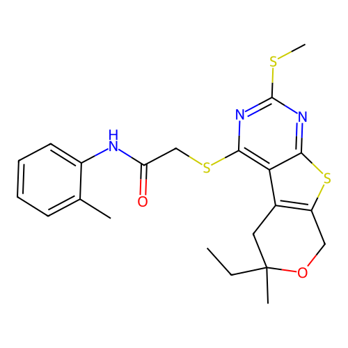 C22H25N3O2S3 structure