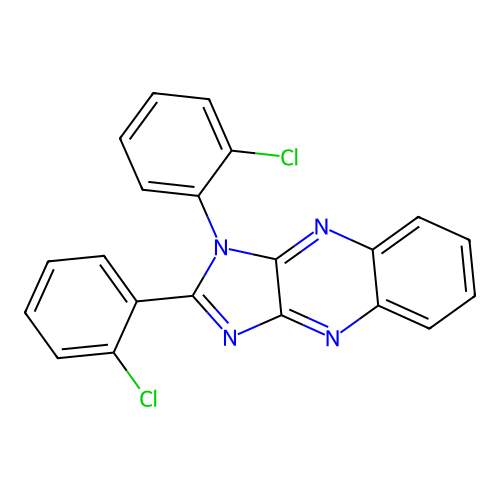 1,2-bis(2-chlorophenyl)-1H-imidazo[4,5-b]quinoxaline structure