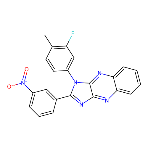 1-(3-fluoro-4-methylphenyl)-2-(3-nitrophenyl)-1H-imidazo[4,5-b]quinoxaline structure