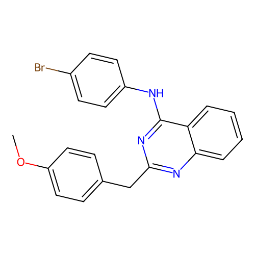 N-(4-bromophenyl)-2-(4-methoxybenzyl)quinazolin-4-amine structure