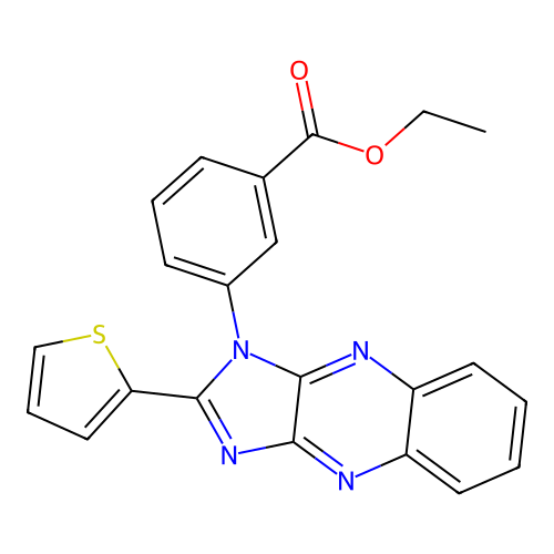 ethyl 3-(2-(thiophen-2-yl)-1H-imidazo[4,5-b]quinoxalin-1-yl)benzoate structure