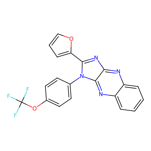 2-(furan-2-yl)-1-(4-(trifluoromethoxy)phenyl)-1H-imidazo[4,5-b]quinoxaline structure