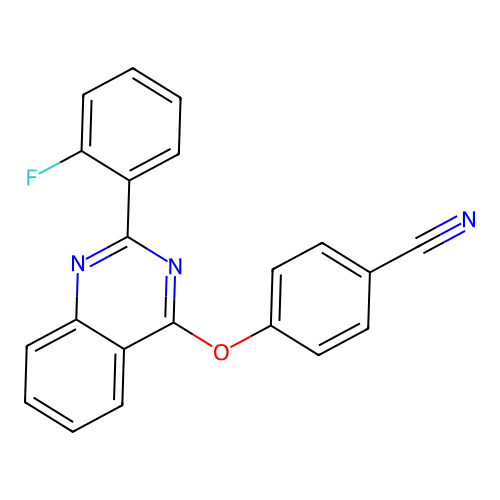 4-((2-(2-Fluorophenyl)quinazolin-4-yl)oxy)benzonitrile structure