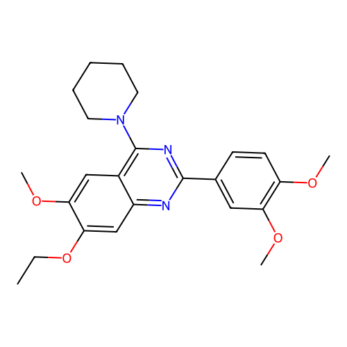 2-(3,4-Dimethoxyphenyl)-7-ethoxy-6-methoxy-4-(piperidin-1-yl)quinazoline structure