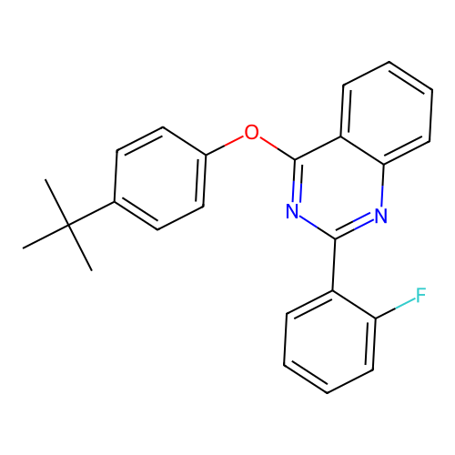 4-(4-Tert-butylphenoxy)-2-(2-fluorophenyl)quinazoline structure