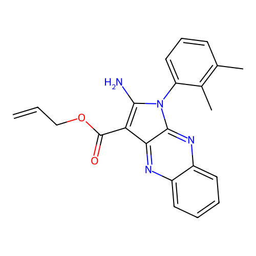 allyl 2-amino-1-(2,3-dimethylphenyl)-1H-pyrrolo[2,3-b]quinoxaline-3-carboxylate structure