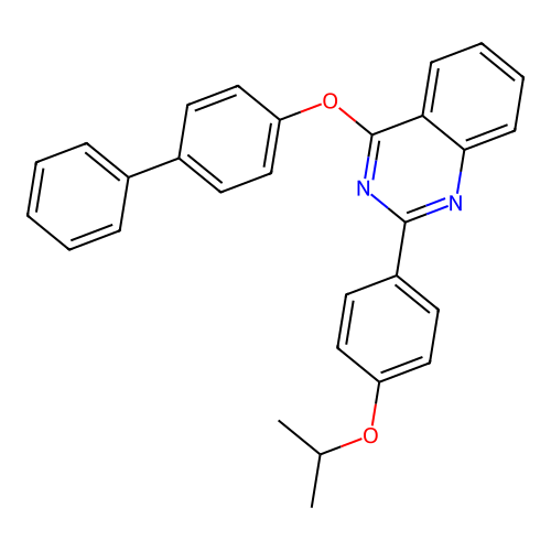 4-(Biphenyl-4-yloxy)-2-[4-(propan-2-yloxy)phenyl]quinazoline structure