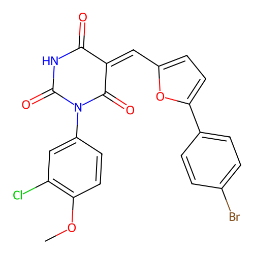 C22H14BrClN2O5 structure