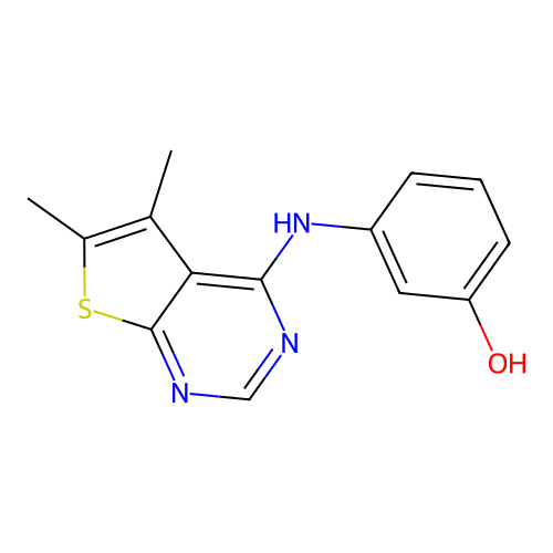 3-[(5,6-Dimethylthieno[2,3-d]pyrimidin-4-yl)amino]phenol structure