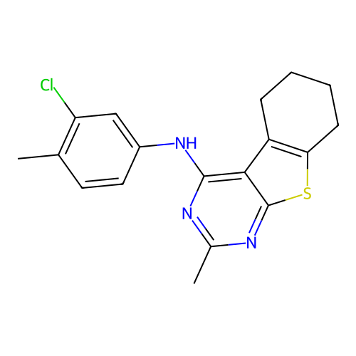 N-(3-chloro-4-methylphenyl)-2-methyl-5,6,7,8-tetrahydro-[1]benzothiolo[2,3-d]pyrimidin-4-amine structure
