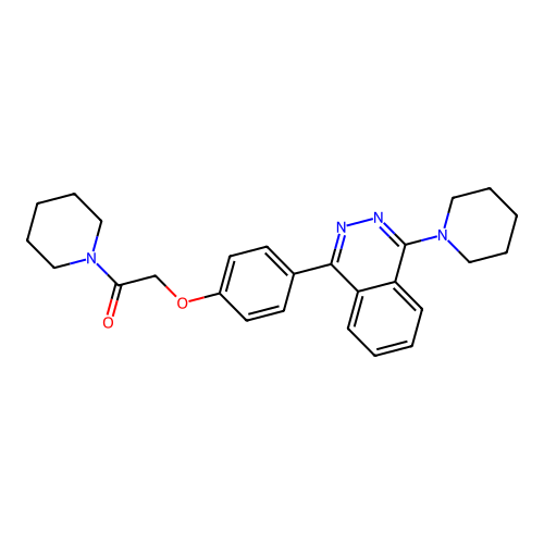 1-(Piperidin-1-yl)-2-(4-(4-(piperidin-1-yl)phthalazin-1-yl)phenoxy)ethanone structure