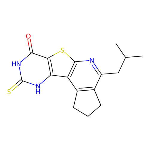 4-isobutyl-9-mercapto-2,3-dihydro-1H-cyclopenta[4',5']pyrido[3',2':4,5]thieno[3,2-d]pyrimidin-7(8H)-one structure