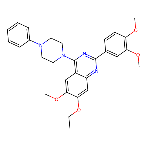 2-(3,4-Dimethoxyphenyl)-7-ethoxy-6-methoxy-4-(4-phenylpiperazin-1-yl)quinazoline structure