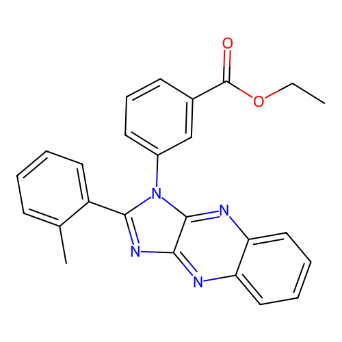 ethyl 3-[2-(2-methylphenyl)-1H-imidazo[4,5-b]quinoxalin-1-yl]benzoate structure