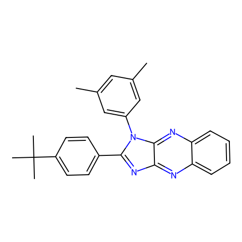 2-(4-tert-butylphenyl)-1-(3,5-dimethylphenyl)-1H-imidazo[4,5-b]quinoxaline structure
